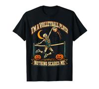 I'm A Volleyball Player Nothing Scares Me Funny Halloween Value Graphic T-Shirt