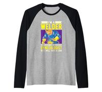 I'm A Welder Ironworker Ironsmith Welding Raglan Baseball Tee
