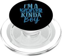 I'm a winter kinda boy winter cold weather season lover PopSockets PopGrip for MagSafe