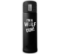 I'm A Wolf Stainless Steel Insulation Cup Spring Lid Insulation Bottle 500ml/17oz