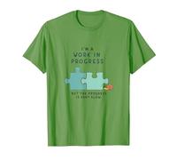 I'm a Work in Progress Slow Growth Motivational T-Shirt, Men, Grass, L
