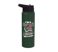 Im A Writer I Dream While Awake Book Author Stainless Steel Insulated Water Bottle