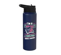 Im A Writer I Dream While Awake Book Author Stainless Steel Insulated Water Bottle