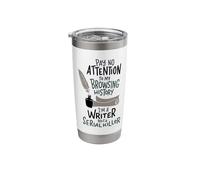 I'm A Writer Not A Serial Killer Author - Funny Writing Stainless Steel Insulated Tumbler