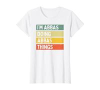 I'm Abbas Doing Abbas Things Funny Personalized Quote Value Graphic T-Shirt, Women, White, S