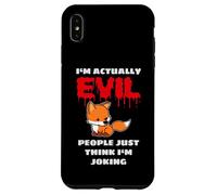 I'm Actually Evil People Just Think I'm Joking Cute Baby Fox Case for iPhone XS Max