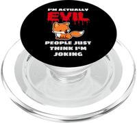 I'm Actually Evil People Just Think I'm Joking Cute Baby Fox PopSockets PopGrip for MagSafe