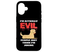 I'm Actually Evil People Just Think I'm Joking Funny Lab Case for iPhone 16
