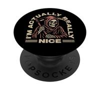 I'm Actually Really Nice Grim Reaper Angel Of Death Matching PopSockets Adhesive PopGrip