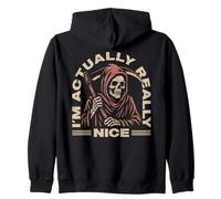 I'm Actually Really Nice Grim Reaper Angel Of Death Matching Zip Hoodie