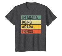 I'm Adara Doing Adara Things Funny Personalized Quote T-Shirt, Youth, Dark Heather Grey, Small