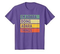 I'm Adara Doing Adara Things Funny Personalized Quote T-Shirt, Youth, Purple Heather, X-Small