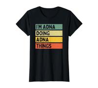 I'm Adna Doing Adna Things Funny Personalized Quote Value Graphic T-Shirt, Women, Black, S