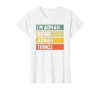 I'm Adnan Doing Adnan Things Funny Personalized Quote Value Graphic T-Shirt, Women, White, M