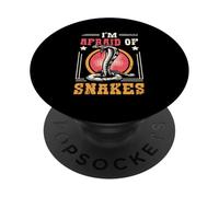 I'm Afraid Of Snakes Herpetologist Snake Owner PopSockets Adhesive PopGrip