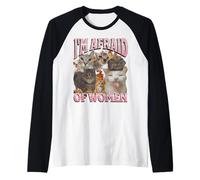 I'm Afraid Of Women Funny Cat Meme Bootleg Graphic Raglan Baseball Tee