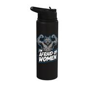 I'm Afraid of Women Werewolf Stainless Steel Insulated Water Bottle