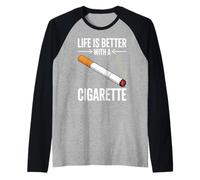 I'm Aging Like a Fine Cigar - Mature Humor for Relaxed Dads Raglan Baseball Tee