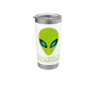 I'm Allergic to Humans Alien Head Weird Extraterrestrial Stainless Steel Insulated Tumbler