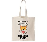 I'm Almost As Sassy As Shiba Inu Canvas Tote Bag