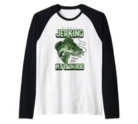 I'm Always Jerking My Rod Funny Fishing Master Baiter Raglan Baseball Tee