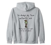 I'm Always My True Authentic Self, steampunk frog Zip Hoodie