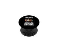 I'm Always Thinking About More Chickens Addicts Farmer Moms PopSockets Adhesive PopGrip