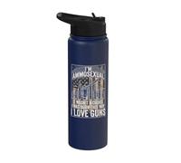 I'm Ammosexual Tshirt Gun Lover Funny Guns Ammo Dad Weapon Stainless Steel Insulated Water Bottle