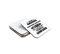 I'm an Amazing Chartered Surveyor Not A Magician But I Can See Why you Might Be Confused Hand Printed Drinks Coaster