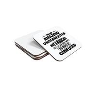 I'm an Amazing Underwriter Not A Magician But I Can See Why you Might Be Confused Hand Printed Drinks Coaster