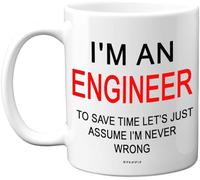 I'm an Engineer Funny Mug, 11oz Ceramic Dishwasher Safe Premium Mugs, Computer Gifts, Engineering Gifts, Geek Gifts for Men, Science Mug, It Gifts, Geek Mug