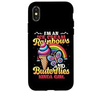 I'm An Ice Cream Rainbows And Butterflies Kinda Girl Case for iPhone X/XS