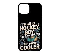 I'm an Ice Hockey Boy Ice Hockey Player Puck Case for iPhone 15 Plus
