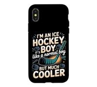 I'm an Ice Hockey Boy Ice Hockey Player Puck Case for iPhone X/XS