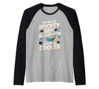 I'm an Ice Hockey Boy Ice Hockey Player Puck Raglan Baseball Tee