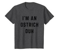I'm an Ostrich Duh Easy Halloween Costume T-Shirt, Youth, Dark Heather Grey, 3T