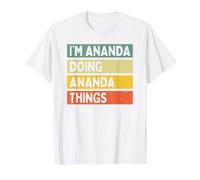 I'm Ananda Doing Ananda Things Funny Personalized Quote Value Graphic T-Shirt, Men, White, XL