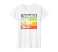 I'm Ananda Doing Ananda Things Funny Personalized Quote Value Graphic T-Shirt, Women, White, XS