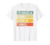 I'm Angela Doing Angela Things Funny Personalized Quote Value Graphic T-Shirt, Men, White, S