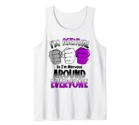 I'm Asexual So I'm Nervous Around Everyone LGBTQ Ace Flag Tank Top