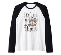 Im At My Limit Funny Mouse Tea Cup Sarcastic Quote Raglan Baseball Tee