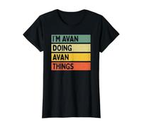 I'm Avan Doing Avan Things Funny Personalized Quote Value Graphic T-Shirt, Women, Black, M