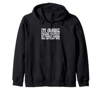 I'm Awake Respect My Privacy During This Difficult Time Zip Hoodie
