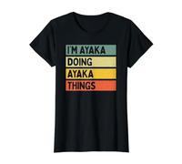 I'm Ayaka Doing Ayaka Things Funny Personalized Quote Value Graphic T-Shirt, Women, Black, XL