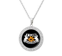 I'm Back by Popular Demand Novelty Necklace Round Pendant Diamond Jewelry Gifts For Men Women Silver-style-4
