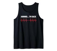 I'm Back Heartbeat Line EKG Comeback Open Heart Surgery Tank Top