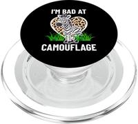 I'm Bad at Camouflage Striped Horse Cute Unexcited Wildlife PopSockets PopGrip for MagSafe