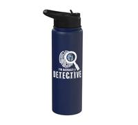 I'm Basically A Detective Funny True Crime Podcast Stainless Steel Insulated Water Bottle