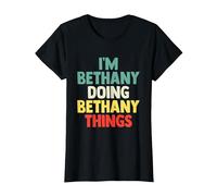 I'm Bethany Doing Bethany Things Personalized Name Tshirt Gi T-Shirt, Women, Black, Medium