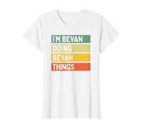 I'm Bevan Doing Bevan Things Funny Personalized Quote Value Graphic T-Shirt, Women, White, L